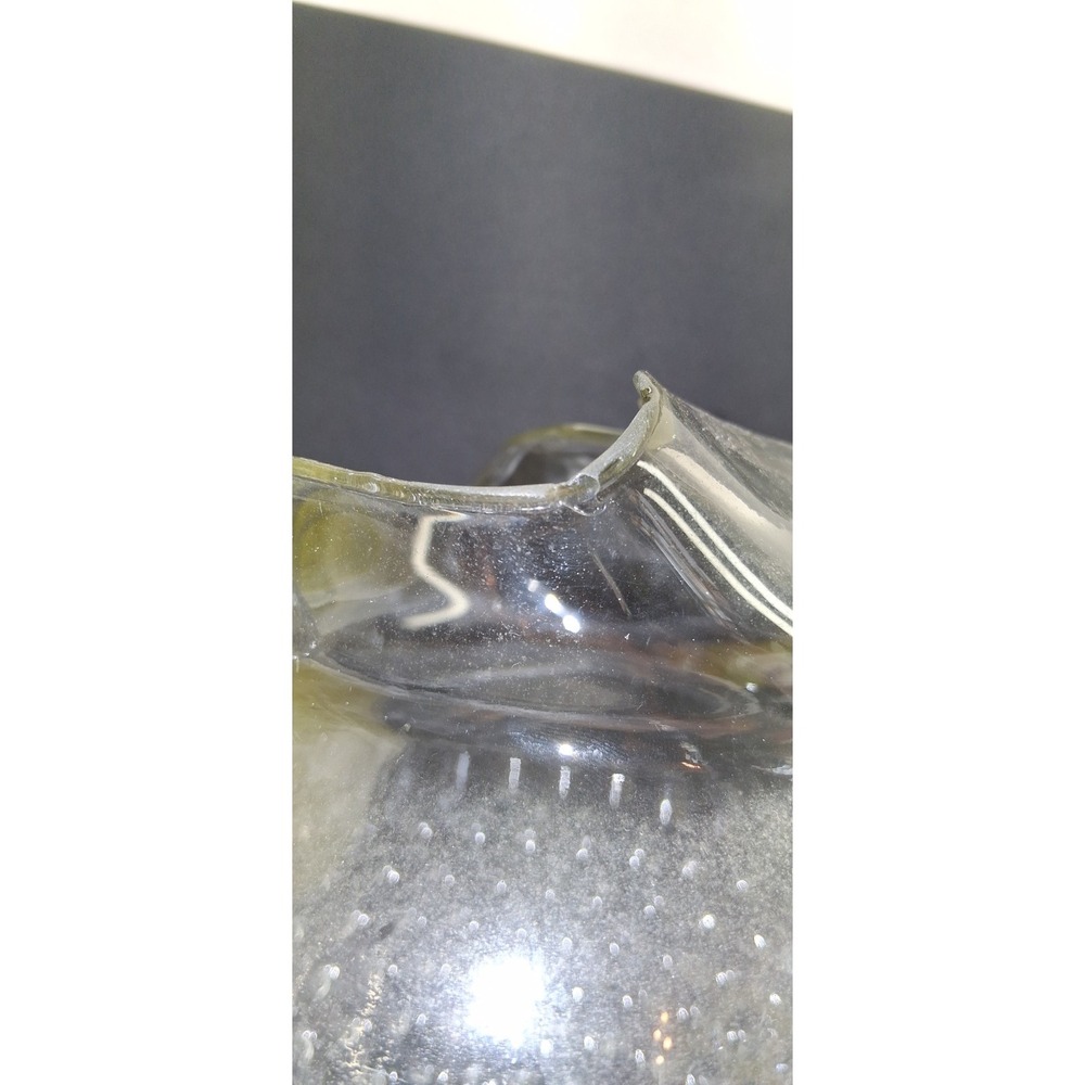 MacBeth Evans Glass MACHOB Crystal Bulbous Ice Lip Water Pitcher (Reeded Handle) - Picture 7 of 7